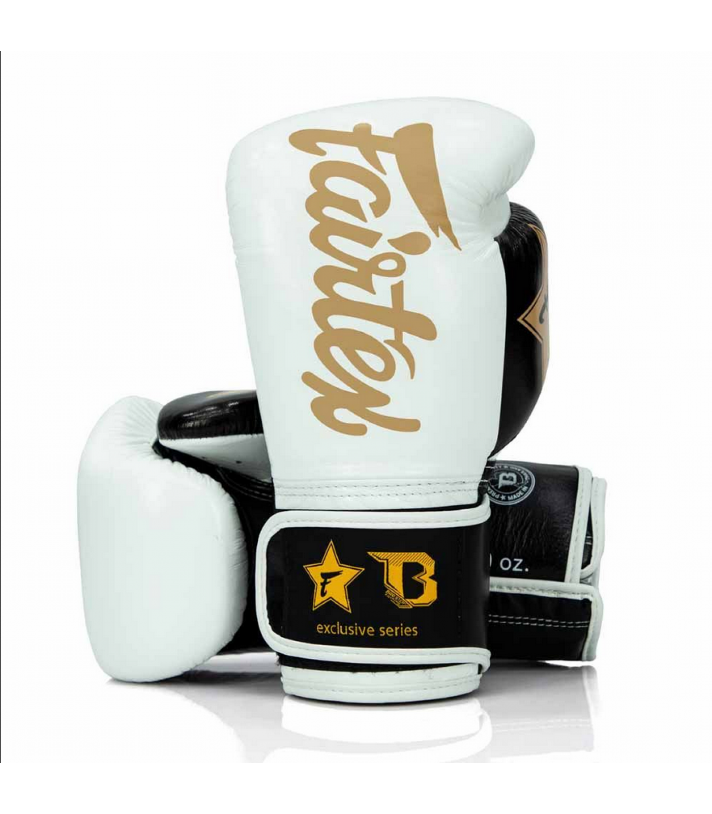 Боксови Ръкавици - Fairtex FXB-BG V2 - White/Black/Gold